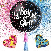 Vente en gros de gros ballons en latex de 36 pouces pour garçons et filles, confettis roses bleus, ballons de décoration de fête pour révélation de sexe