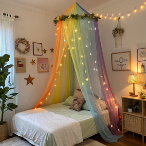 Sang Trọng Cầu Vồng Màu Sắc Đẹp Vòng Muỗi <span class=keywords><strong>Net</strong></span> Cho Cô Gái Và Trẻ Em Của Giường Gấp Muỗi <span class=keywords><strong>Net</strong></span> - Product Image 5