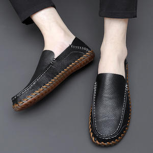 Zapatos Casuales de Verano para Hombre, Hechos a Mano, de Cuero Genuino, <span class=keywords><strong>Mocasines</strong></span> Sin Cordones con Suela de Goma Suave, para Venta en <span class=keywords><strong>Amazon</strong></span> - Product Image 3