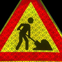 Faltsignal Mit Warnsymbol VZ 123 - 70cm Triangle Route Trépied Réfléchissant Panneau D'avertissement