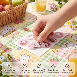 60 eco-friendly natural <b>mosquito</b> repellent <b>patches</b> featuring cartoon animal designs, private label, pest control, solid-packaged - Product Image 2