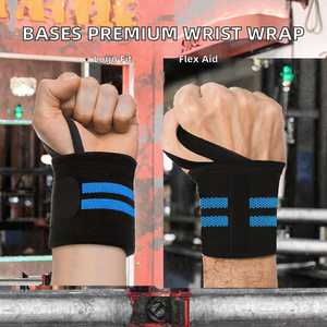 Bandes de poignet élastiques personnalisées de qualité supérieure pour la musculation, la gym et le fitness, en polyester et nylon, flexibles - Product Image 2