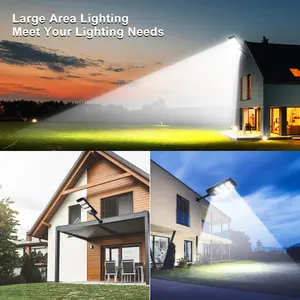 Lampu Jalan tenaga surya IP65 tahan air daya tinggi lampu dinding taman luar ruangan tenaga surya 3 roda gigi dengan Sensor gerak - Product Image 3