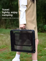 Ensemble table et chaises pliantes en aluminium robuste, léger et portable, idéal pour le camping, les pique-niques et les barbecues en extérieur.