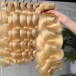 Cool Toned 613 Blonde Human Hair Bundles Body Wave Raw Virgin Hair Weft Factory Price Wholesale - Product Image 2