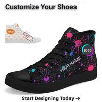Chaussures décontractées en toile pour hommes avec broderie personnalisée, doublure en maille souple et baskets de sport montantes pour la marche – Approvisionnement direct usine