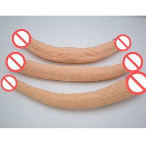 Juguete sexual para adultos, estimulador de doble apertura, masajeador, consolador realista de doble cabeza - Product Image 1