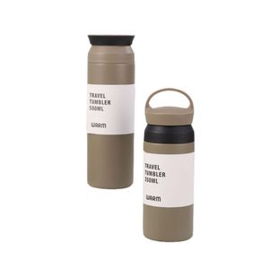 500ml Customized Portable 2 in 1 Lid Stainless Steel Japanese Vacuum Tea <b>Coffee</b> Mug Gift <b>Bottle</b> Travel Tumbler With Handle - Product Image 4