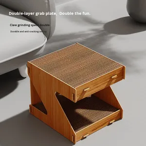 Arranhador para Gatos Casa para Gatos Papelão Ondulado Dupla Camada Grande Resistente a Arranhões Material Reciclável para Autoentretenimento - Product Image 4