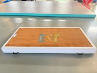 Dock gonflable au point de chute avec logo personnalisé en gros Plate-forme flottante Quai pour bateau gonflable Plate-forme flottante gonflable en EVA