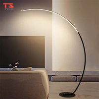 Lampadaire à colonne réglable de concepteur vintage simple Lampadaire à LED moderne pour la maison avec télécommande