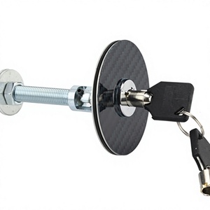 Cerradura de capó de fibra de carbono con llave de hierro cincado para coche de carreras - Product Image 1