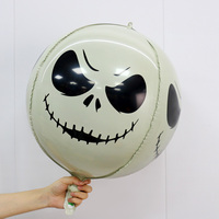 Grand ballon en aluminium sur pied pour Halloween, décoration de fête sur le thème de l'Halloween, fournitures de décoration, ballons fantôme, citrouille, araignée, chauve-souris