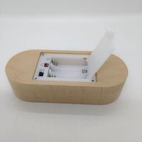 Ellipse – base de lampe 3D en bois acrylique, panneau de Message, lumière LED en bois, veilleuse, cadeau