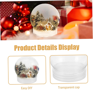 Bán buôn tự làm nhựa Quả cầu tuyết Bộ dụng cụ rỗng tình yêu phong cách Quả cầu tuyết với vít cơ sở - Product Image 2