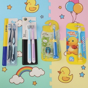 OEM Custom Design Transparent PET PVC Blister Packaging <b>Toothbrush</b> Products Blister Packaging with Insert Card - Product Image 1