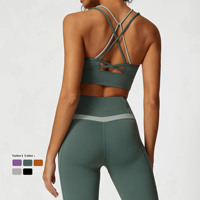 YIYI Groothandel Comfortabele Gym Fitness Sets Zacht Met Zakken Leggings Sets Dames Yoga Compressie Sportkleding Set