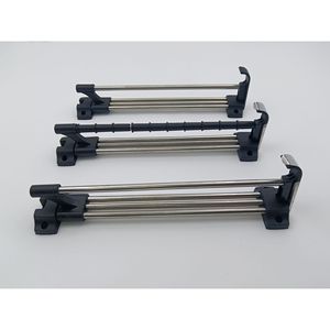 Stainless Steel Telescopic <b>Clothes</b> <b>Rack</b> Wall Mounted Wardrobe Storage Organizer Rectangle Shape Clothing Rail - Product Image 1