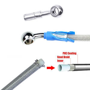 Manguera de Freno Hidráulica Fireyouracing DOT Line para Suzuki, Kawasaki, <span class=keywords><strong>Yamaha</strong></span>, Acero Inoxidable 304 Trenzado, Conector <span class=keywords><strong>Banjo</strong></span> de 10mm, 28 ISO9001 - Product Image 6