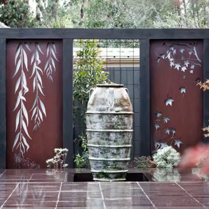 Pantalla de Privacidad con Diseño Art Deco Personalizado, Corte Láser, Paneles de Acero Corten para Mayor Privacidad - Product Image 6