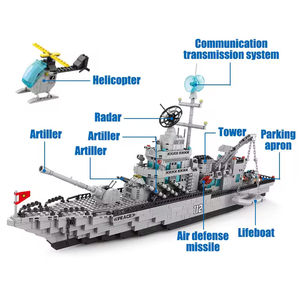 Bộ đồ chơi lắp ráp mô hình tàu chiế<span class=keywords><strong>n</strong></span> khu trục tỷ lệ 1:1 bằng nhựa ABS 1560 chi tiết, đồ chơi giáo dục tự lắp ráp, trang trí unisex - Product Image 5