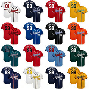 Maillot de baseball vierge de haute qualité, personnalisable OEM, en maille, pour adulte, vêtement de sport - Product Image 1