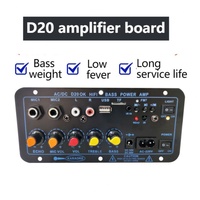 Carte amplificateur numérique D20 de marque originale, 10 pouces, 12V/24V/220V, carte mère de haut-parleur de voiture avec basses et réverbération, 100% neuve