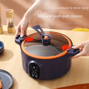 Marmite Électrique Portable 4L 1300W en Acier Inoxydable Antiadhésive avec Contrôle Numérique et Couvercle en Verre Trempé, Classe Énergétique A, Garantie 5 Ans - Offre Spéciale - Product Image 2