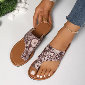 Sandalias Planas con Estampado Casual para Mujer, Verano 2026, Chanclas Abiertas, Ligeras, Cómodas, para Uso Diario, Playa y Exteriores - Product Image 6