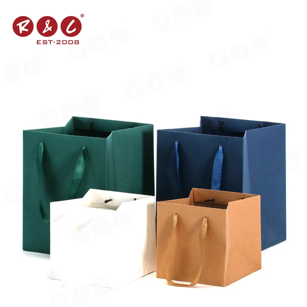 Prezzo all'ingrosso promozionale biodegradabile di carta di lusso Shopping Bag Logo sacchetto di carta per i vestiti
