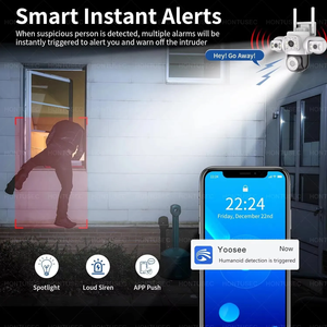 กล้องวงจรปิด Yoosee 18MP 9K HD สำหรับภายนอกอาคาร รองรับซิมการ์ด 4G รูปทรงกระบอก พร้อมระบบแจ้งเตือน PTZ Wifi ไร้สาย กล้อง IP รักษาความปลอดภัย เครือข่ายกล้องวงจรปิด - Product Image 4