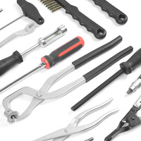 Kit d'outils pour freins à tambour, 15 pièces. Kit d'outils pour freins à tambour et à disque avec pinces à ressort de frein et brosses pour étrier de frein