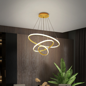 Camera da letto lampadario studio bella atmosfera Villa soggiorno <span class=keywords><strong>luce</strong></span> a sospensione uomini donne cerchio arte ferro 90 moderno lampadario - Product Image 6