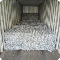 Paniers en treillis gabion robustes avec fil de laiton, tissage uni, taille personnalisée, en treillis d'acier galvanisé pour la protection des berges fluviales, soudés