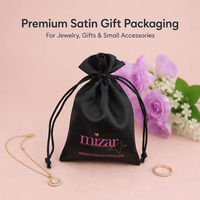 Pochette en satin personnalisée pour collection de cheveux, bijoux (bagues, colliers, boucles d'oreilles), emballage de perruques, sacs anti-poussière – Vente en gros