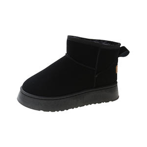 Botas de Nieve de Plataforma para <span class=keywords><strong>Mujer</strong></span>, con Forro de Piel, Impermeables, Planas, para Invierno, con Logotipo Personalizado, Venta al Por Mayor - Product Image 4