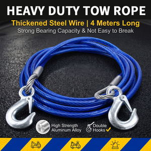 Cable de Arranque de Emergencia <span class=keywords><strong>SHARIN</strong></span> de Alta Resistencia, Aleación de Aluminio, 5 Toneladas, 4 Metros, para Averías de Automóviles y Remolque - Product Image 3