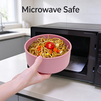 Boîte à lunch ronde en silicone réutilisable, récipient de stockage alimentaire écologique pour les repas quotidiens des enfants et des adultes, et l'emballage de bento pour les voyages