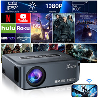 Proyector Xnano X1 Full HD 1080P con Sistema Operativo Android, 400 Lúmenes, Sonido Estéreo HIFI, Pantalla para Cine en Casa, Función de Duplicación de Pantalla, Compatible con 8K, Portátil