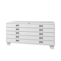 Armoire de classement en acier à 5 tiroirs verrouillable pour plans et dessins A0 A1, armoire de rangement pour plans architecturaux, armoire de classement en métal