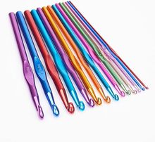 Hot Sale 14 Sizes Aluminum Knitting Needles Sewing Accessories Crochet Needles Crochet Hook for Embroidery