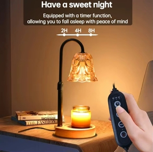 Glass Adjustable Timing Electric Melted Wax Lamp Cross-Border Aromatherapy for Bedroom New Essential Oil Candle <strong>Table</strong> Lamp - Product Image 5