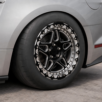 Jantes Beadlock personnalisées en aluminium forgé 15x9 15x10 15x12 noires M.75 pour course de dragster Corvette C5 C6 C7 Z06