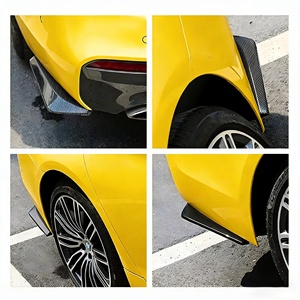 New Universal Carbon Fiber Style ABS Material Front Bumper Corner Protector High Quality 100% Fitment <b>Screw</b>-On Automotive - Product Image 3