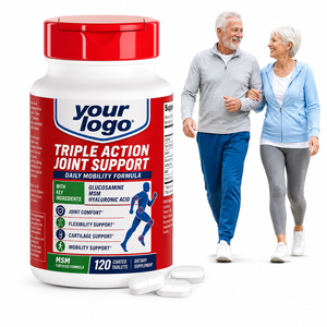 Comprimés à croquer triple action Glucosamine MSM pour le soin du cartilage articulaire, améliore la mobilité et soulage l'inconfort quotidien – Meilleures ventes - Product Image 1