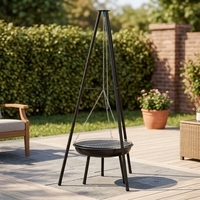 Barbecue portable compact haut de gamme à charbon de bois, hauteur réglable, structure en acier, pare-vent violet, pour la maison, l'extérieur, le camping et la famille