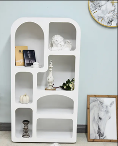 Muebles de madera para el hogar de estilo simple, estantería <span class=keywords><strong>blanca</strong></span> para sala de estar, estantería <span class=keywords><strong>Vintage</strong></span> nórdica, armario de almacenamiento moderno para sala de estar - Product Image 2