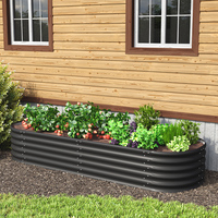 Jardin extérieur Boîte de fleurs en céramique galvanisée OEM ODM Kits de lit de jardin surélevé pour légumes, fleurs et herbes