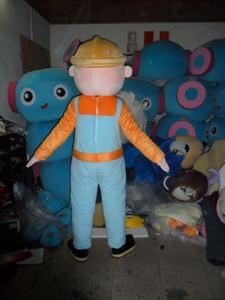 Il personaggio dei cartoni animati personalizzato di fabbrica <span class=keywords><strong>Bob</strong></span> il costume della mascotte del costruttore per adulti - Product Image 4