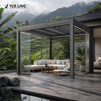 Pergola en aluminium à toit à lamelles sur mesure pour les entrepreneurs et les constructeurs, auvent imperméable pour patio arrière-cour